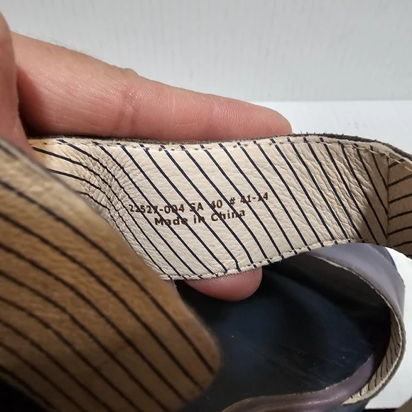 Camper Maude Violet purple Blue Mid Block Heel Retro Shoes Sandals Sz 40 - Picture 12 of 16